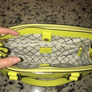 Kate Spade bold yellow medium satchel double zip